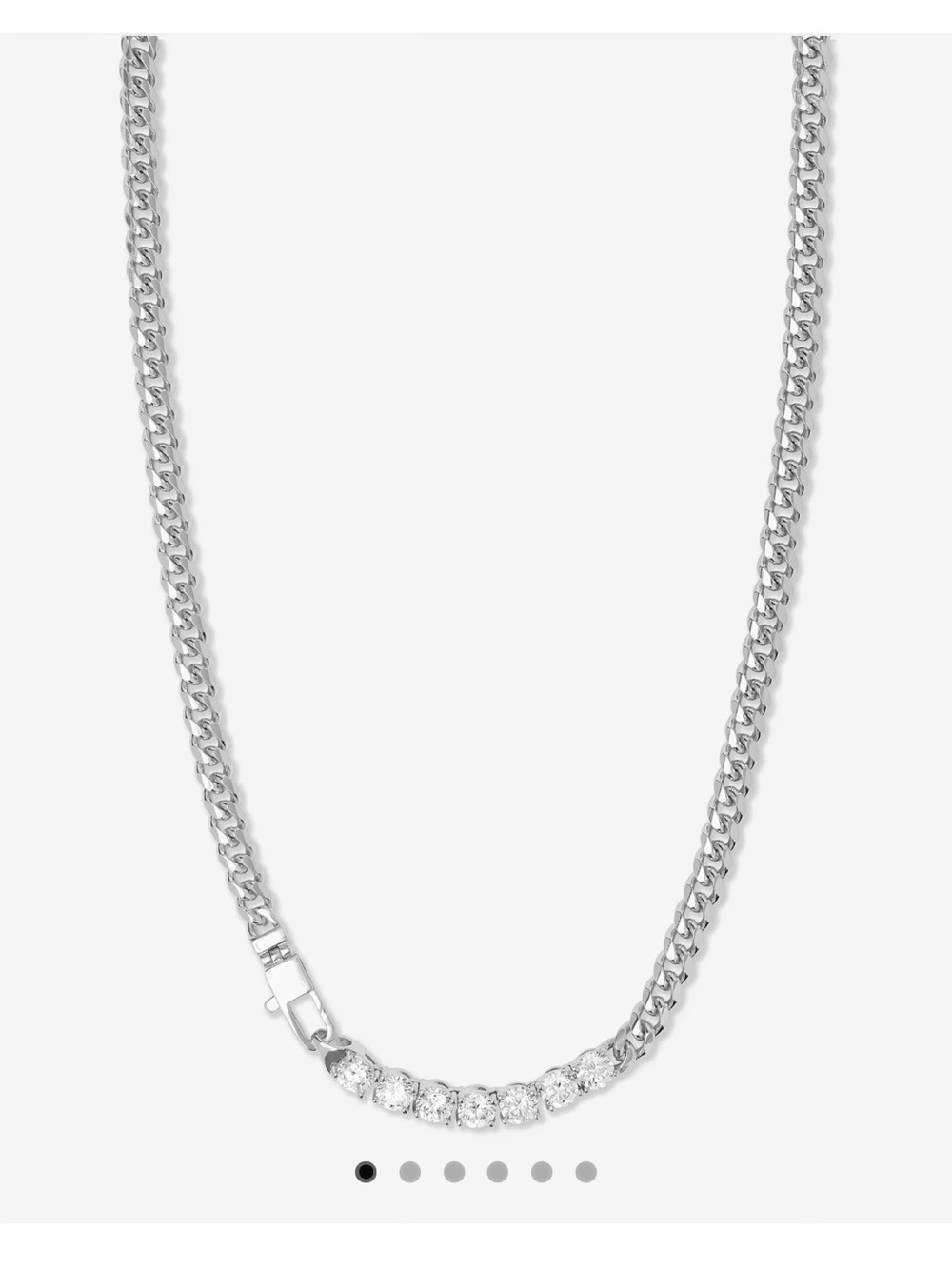Melinda Maria Silver Cubic Zirconia Station Necklace